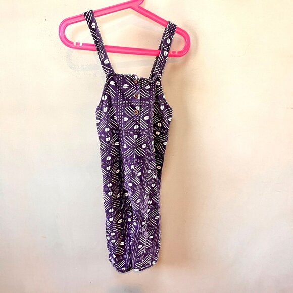 Ade + Ayo Toddler Girls Purple &‎ White Cotton Jumpsuit 2T - Picture 1 of 4